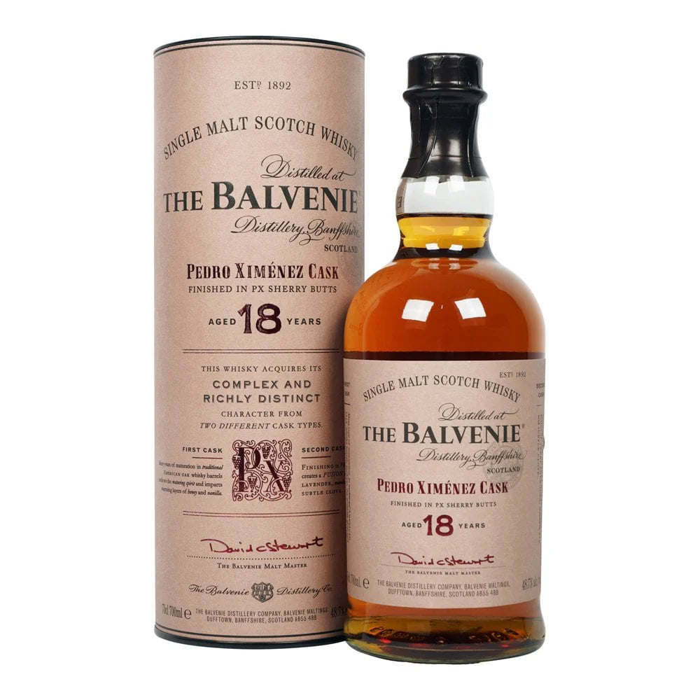 The Balvenie Single Malt Scotch Whisky Pedro Ximenez Cask Aged 18