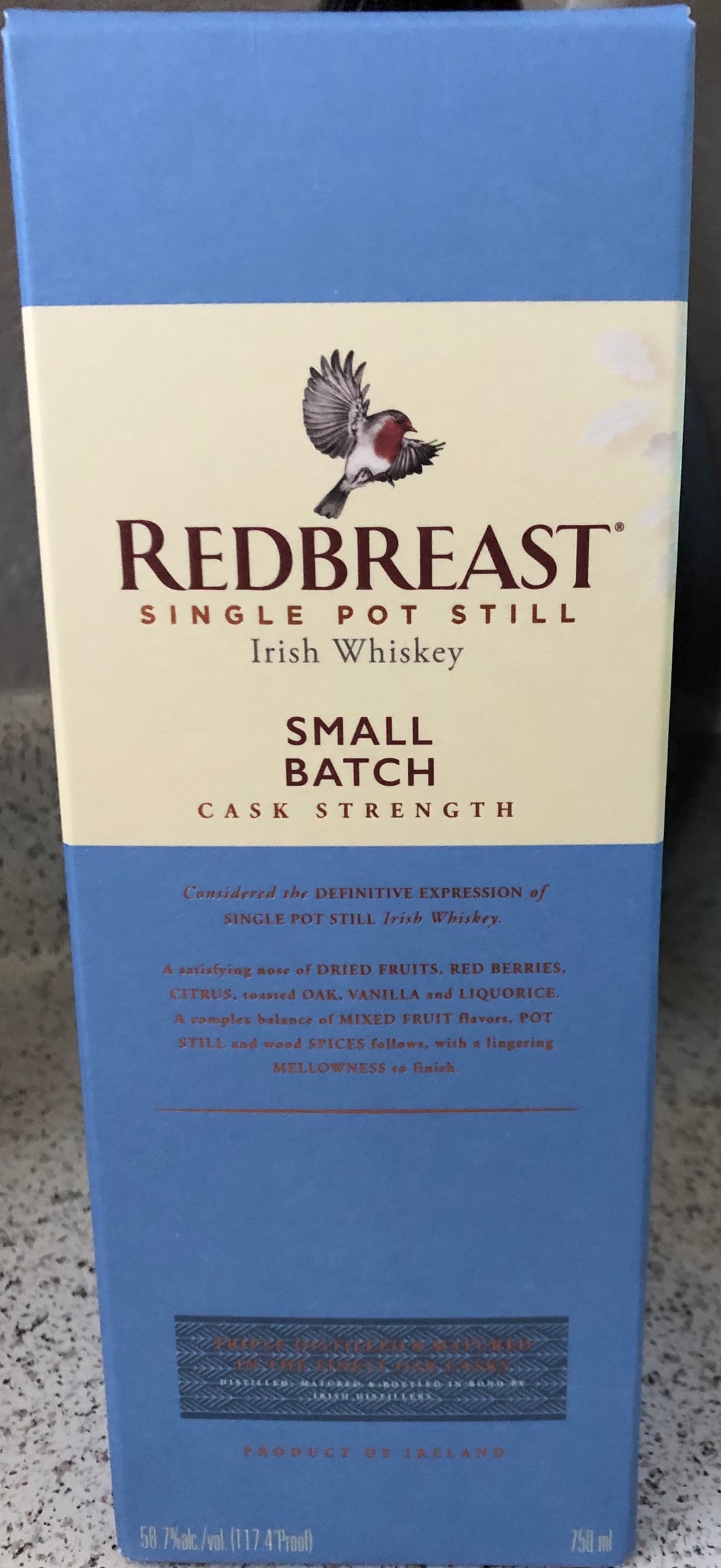 Redbreast Single Pot Still Small Batch Cask Strength Irish Whiskey