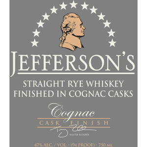 Jefferson’s Rye Cognac Cask Finish