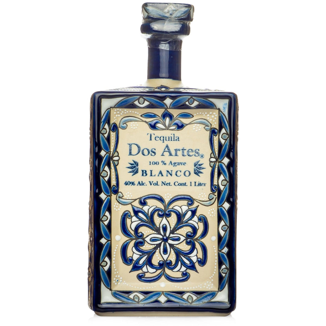 Dos Artes Blanco Tequila Hand-painted 1 Liter