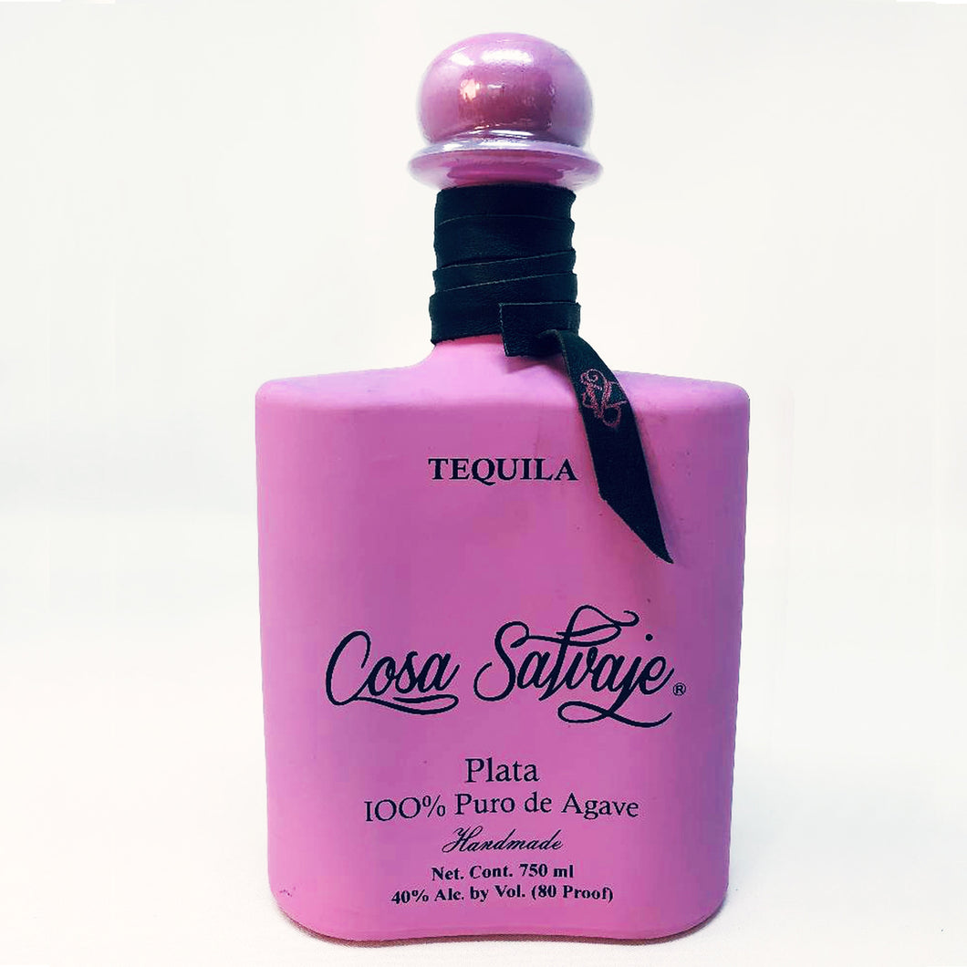 Cosa Salvaje Limited Edition Pink Bottle Plata Tequila 750 ml